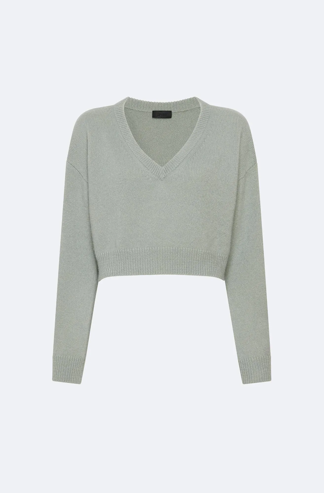 Cashmere Cropped V Neck Sweater