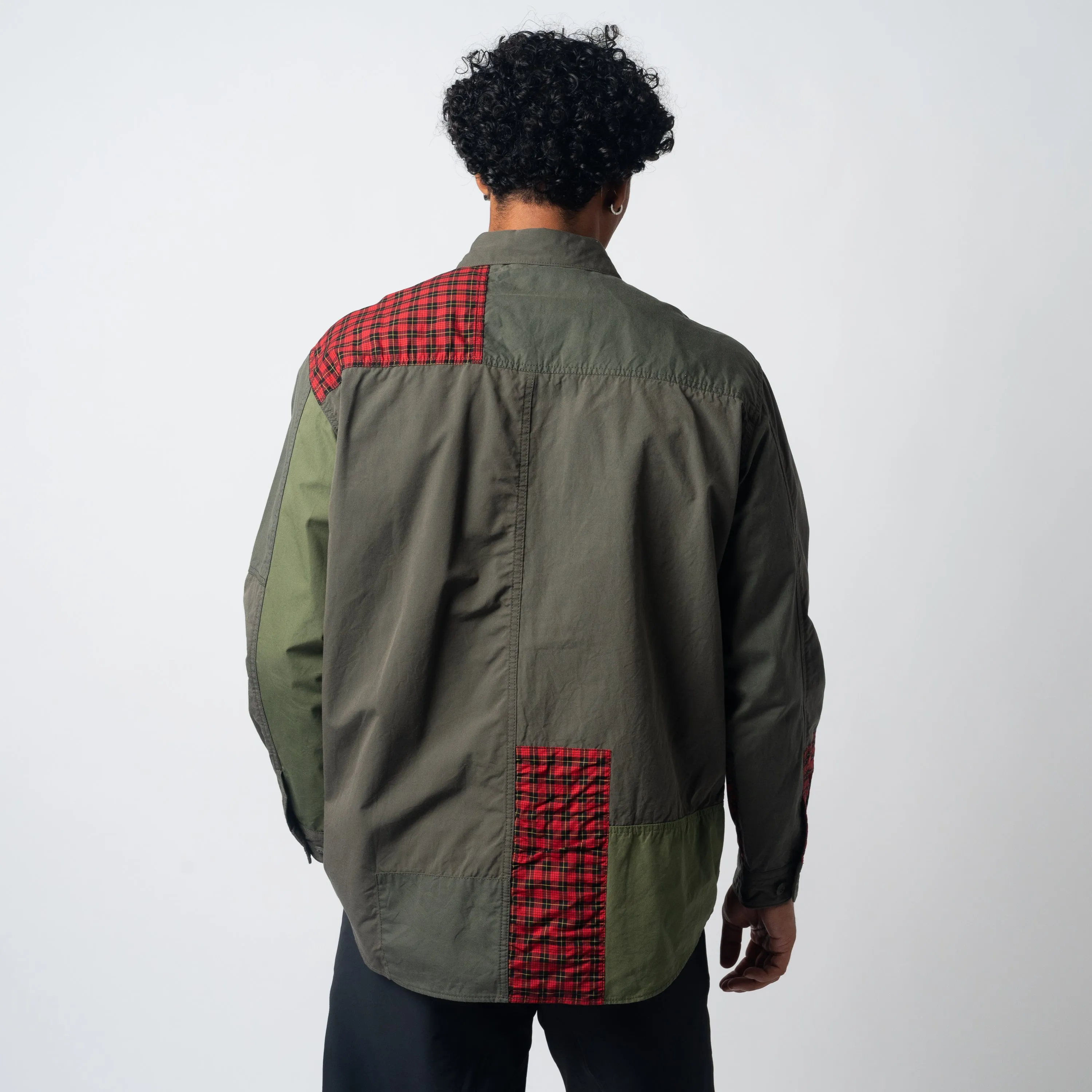 CdGH Patchwork Cotton Shirt HL-B008-051-1 Olive