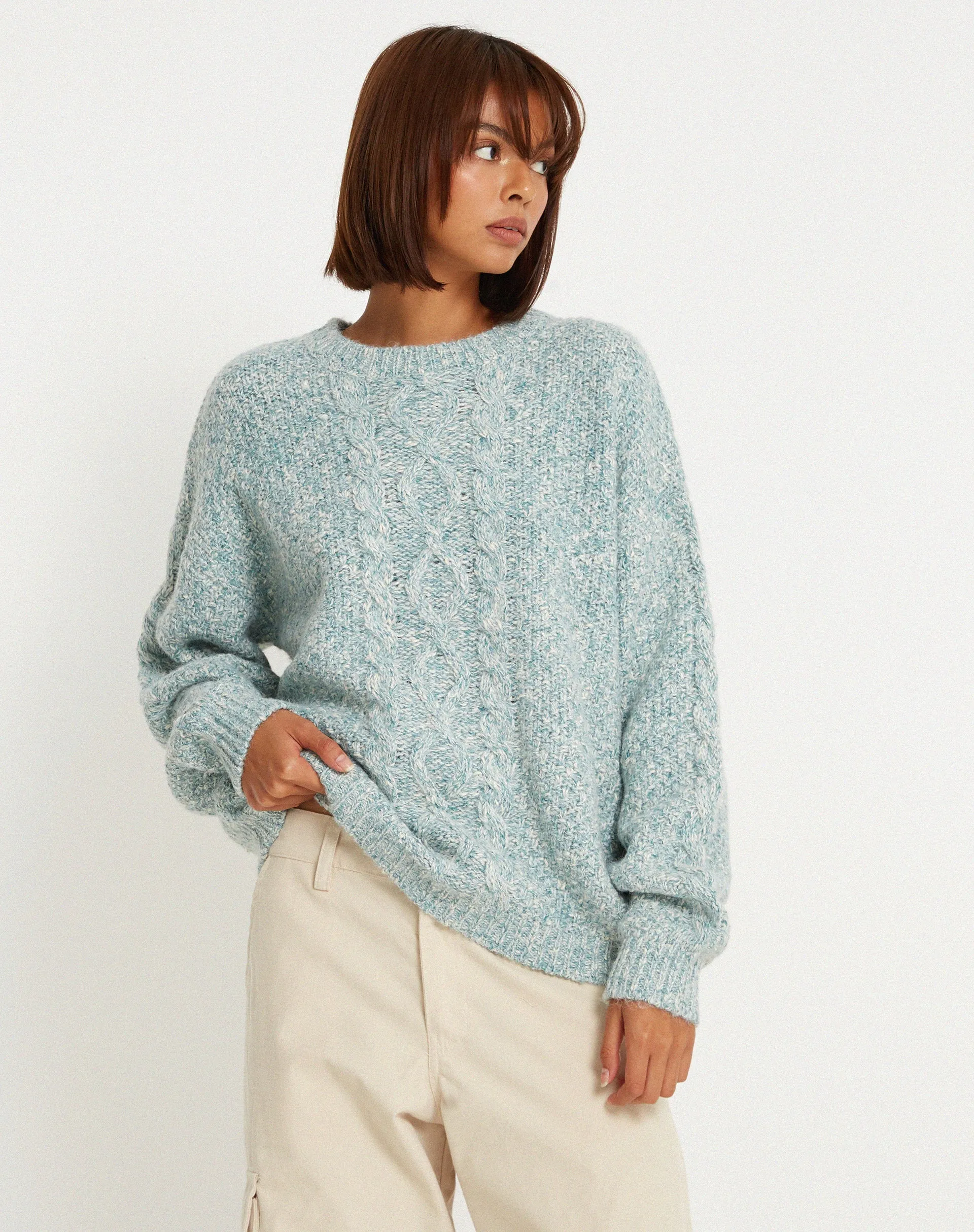 Chalih Jumper in Duck Green