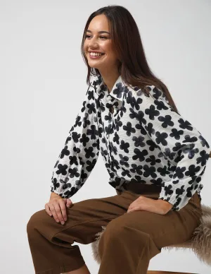 Charlotte Shirt - Navy Flowers