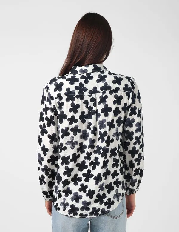 Charlotte Shirt - Navy Flowers