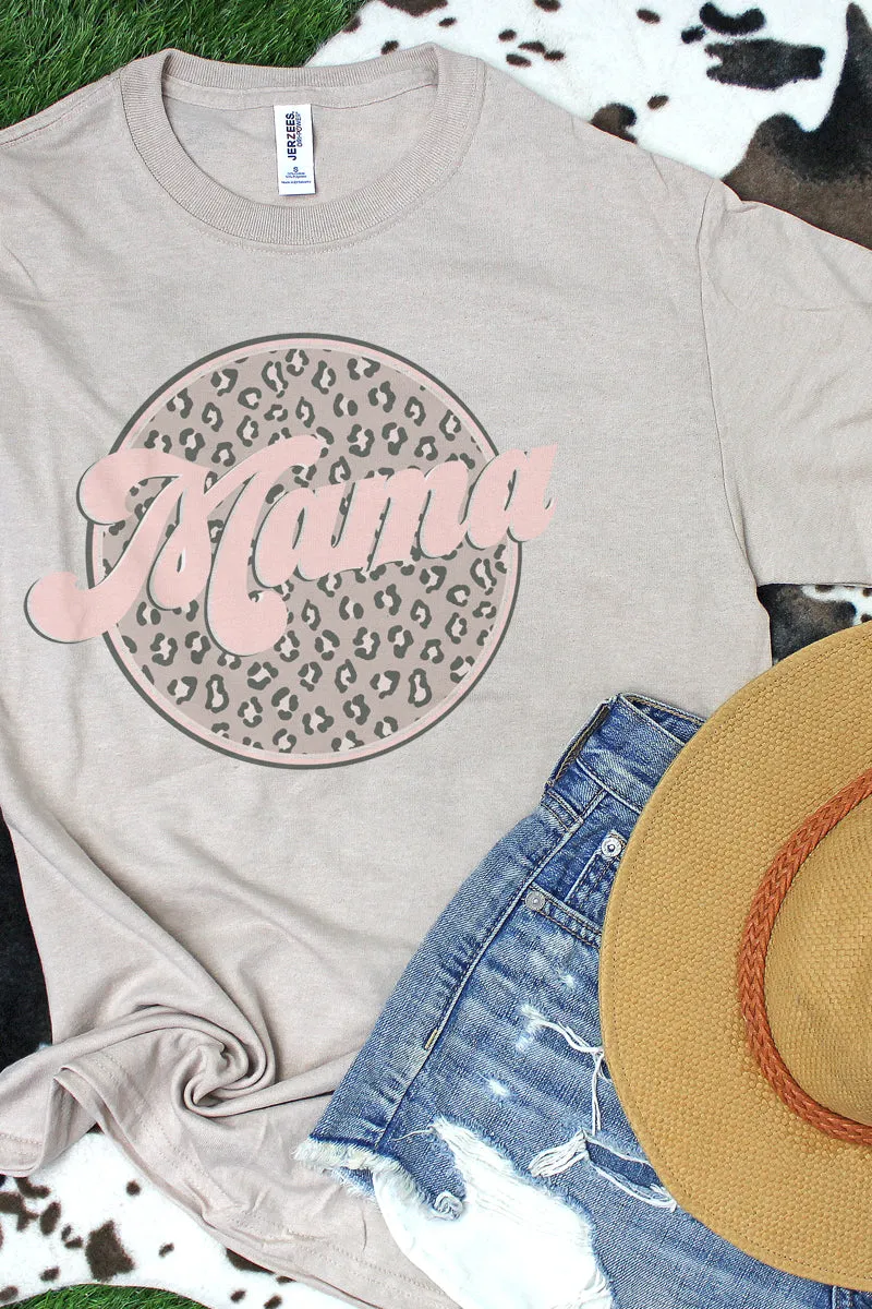 Cheetah Mama Circle Unisex Dri-Power 50/50 Tee