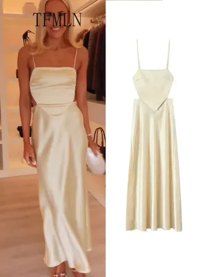 Chic White Summer Midi Dress - Vintage A-Line Style