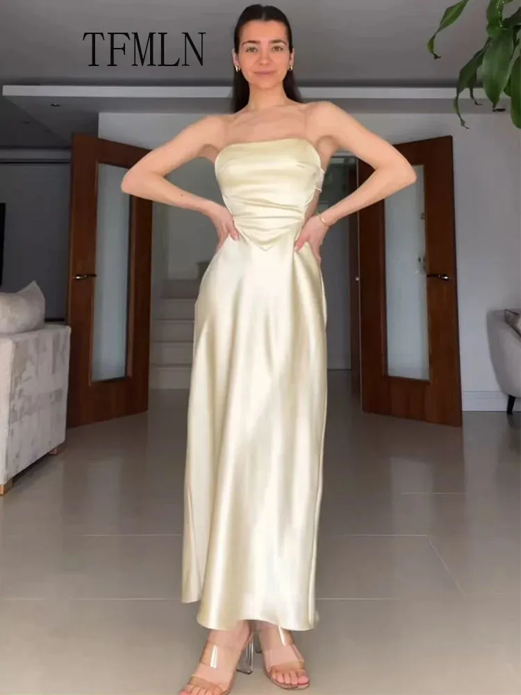 Chic White Summer Midi Dress - Vintage A-Line Style
