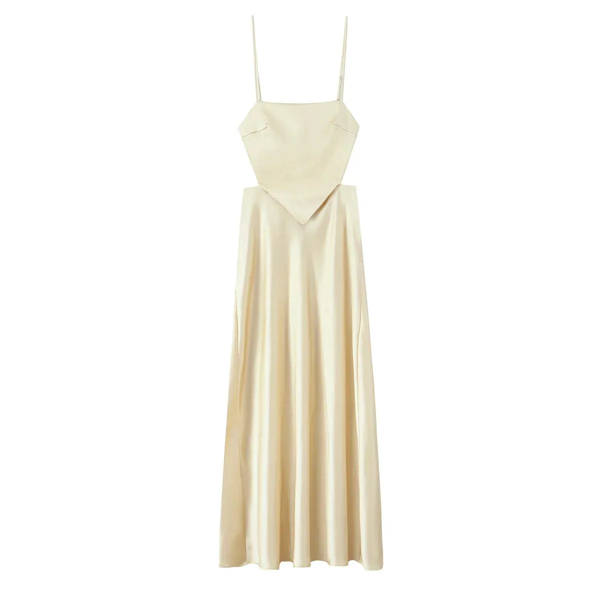 Chic White Summer Midi Dress - Vintage A-Line Style