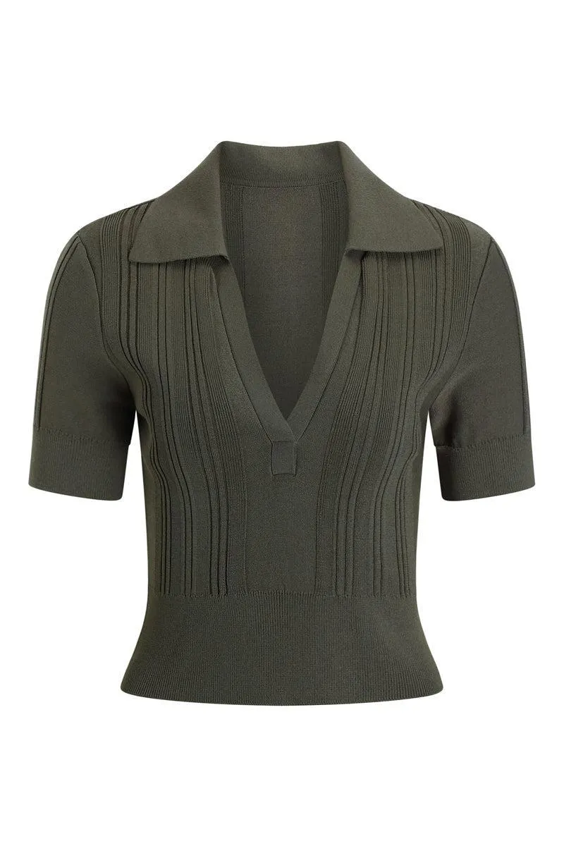 Chicago Knit Top - Dark Green