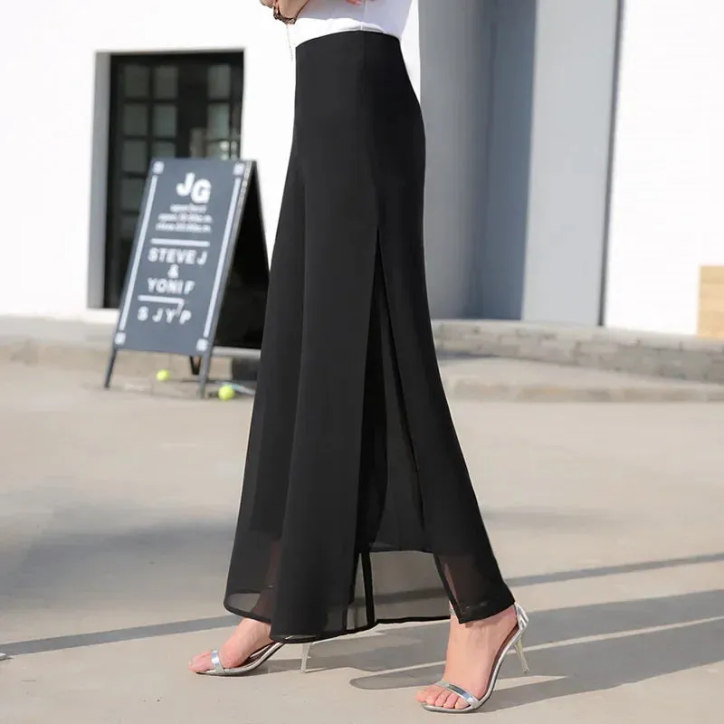 Chiffon Culottes Skirt Pant