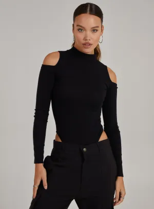 Cold Shoulder Ribbed Bodysuit