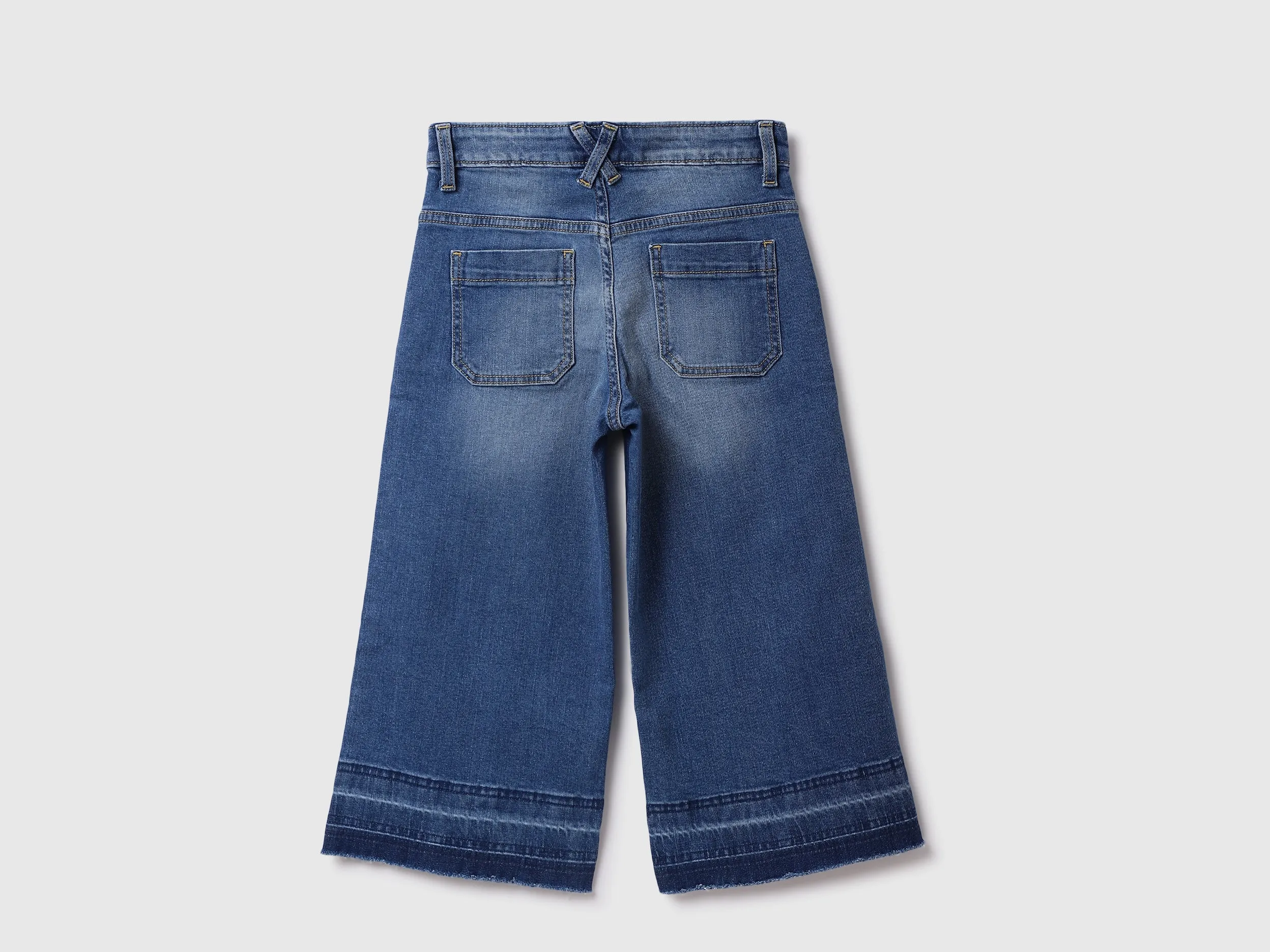 Cotton Blend Solid Ankle Length Girls Jeans