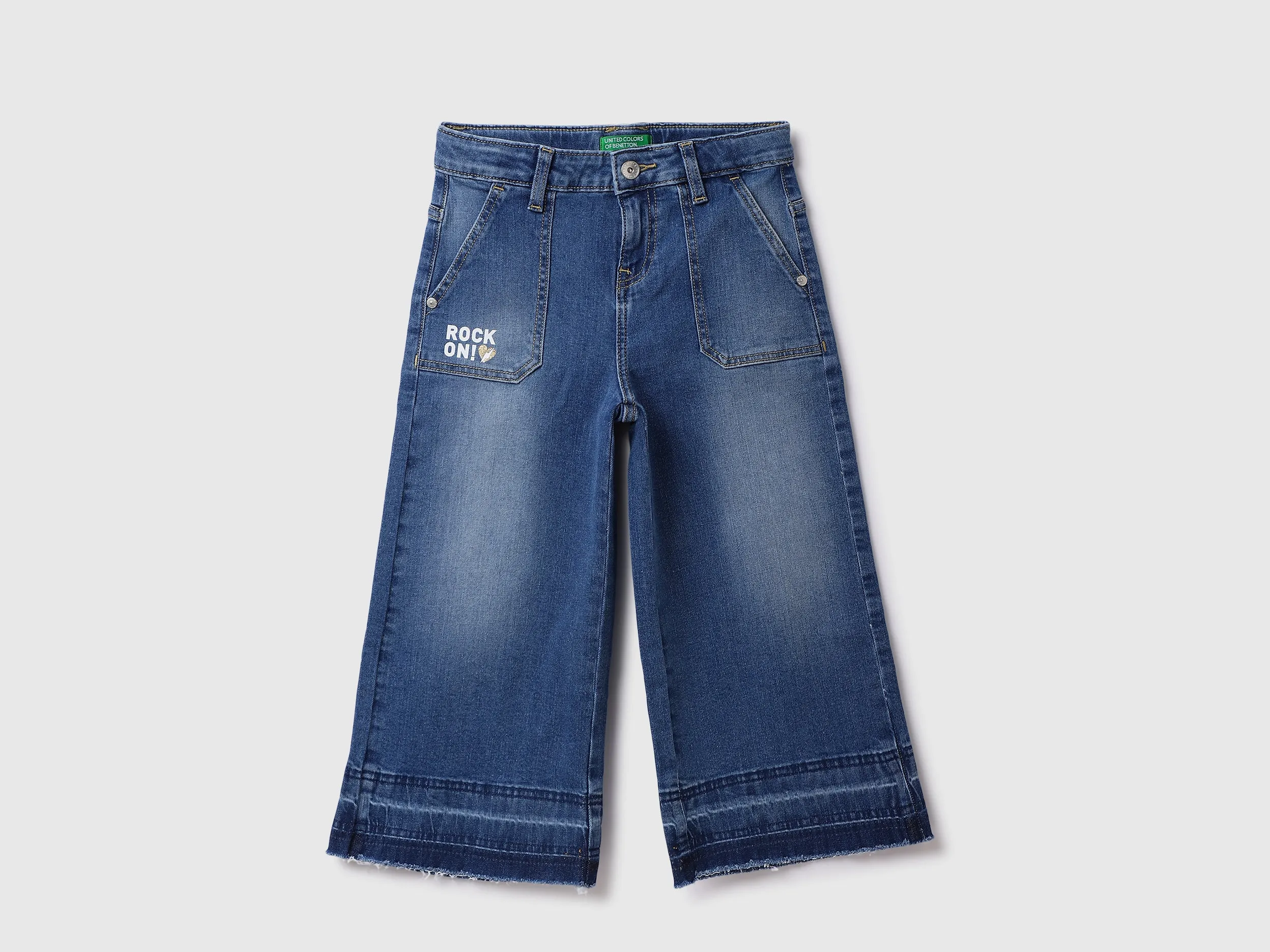 Cotton Blend Solid Ankle Length Girls Jeans