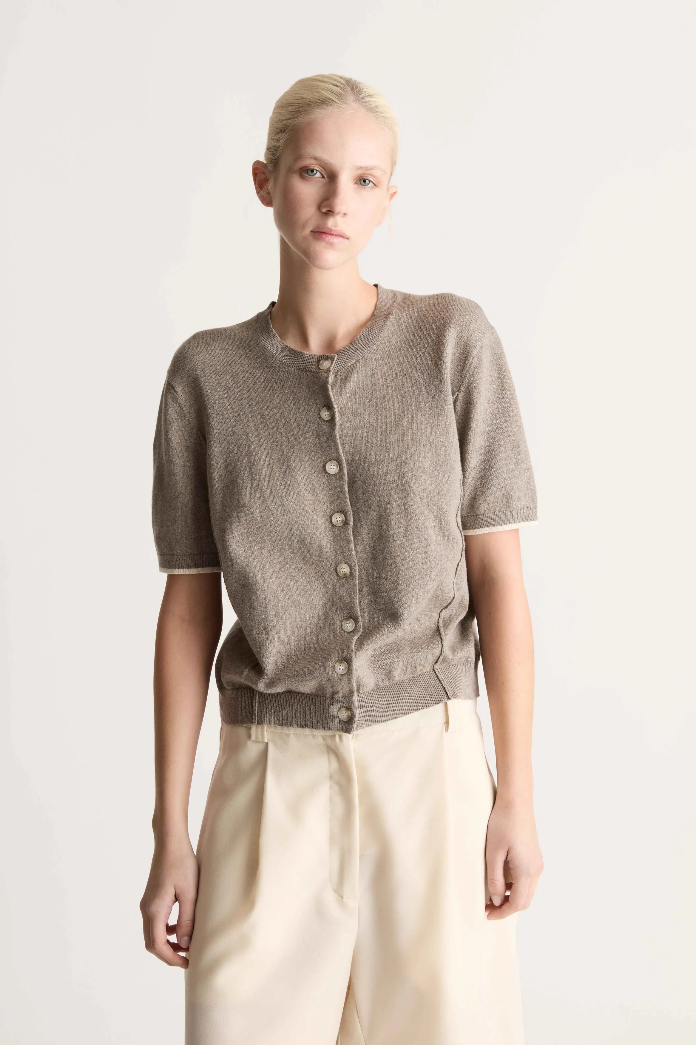 Cotton Cashmere SS Cardigan