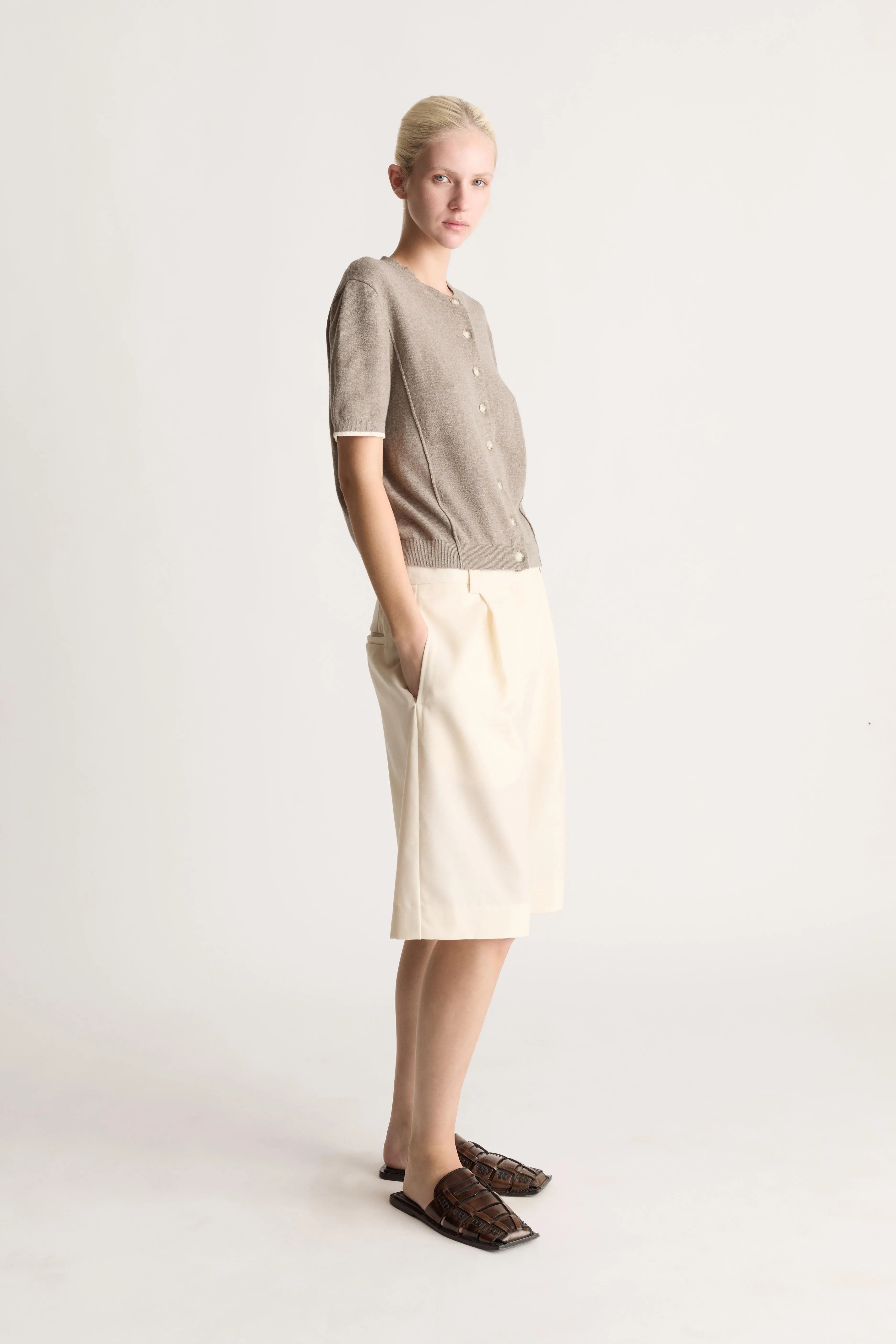 Cotton Cashmere SS Cardigan