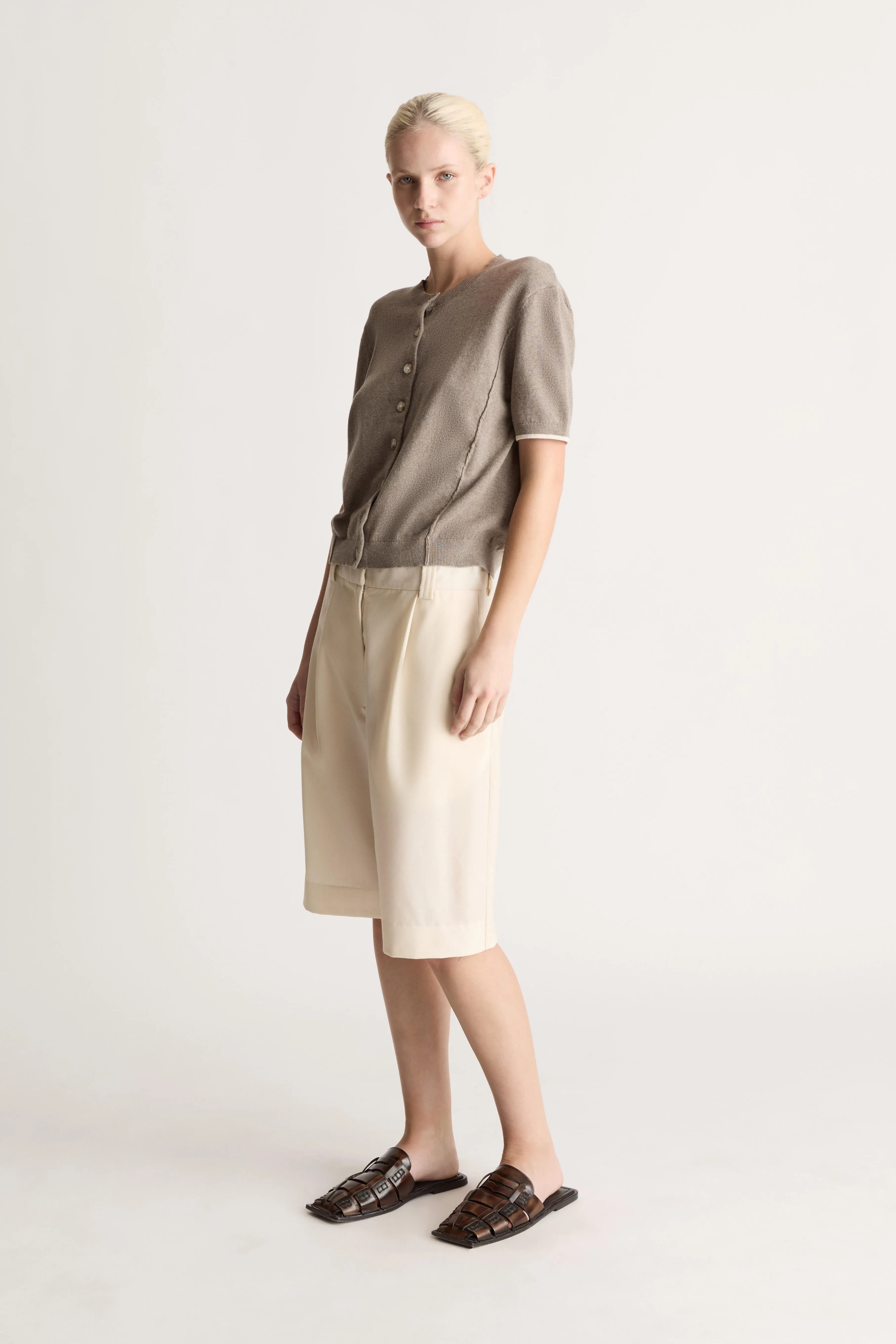 Cotton Cashmere SS Cardigan
