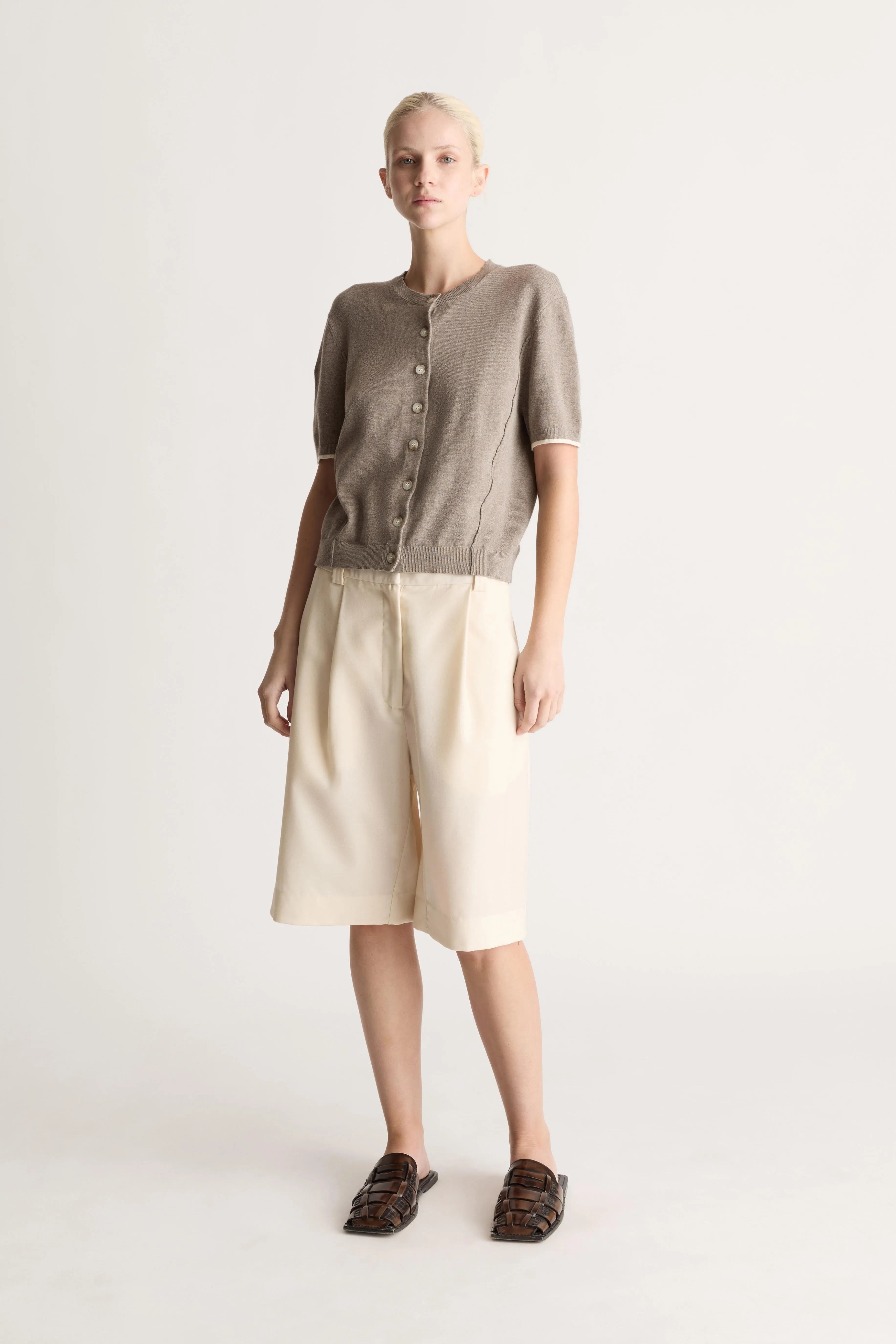 Cotton Cashmere SS Cardigan