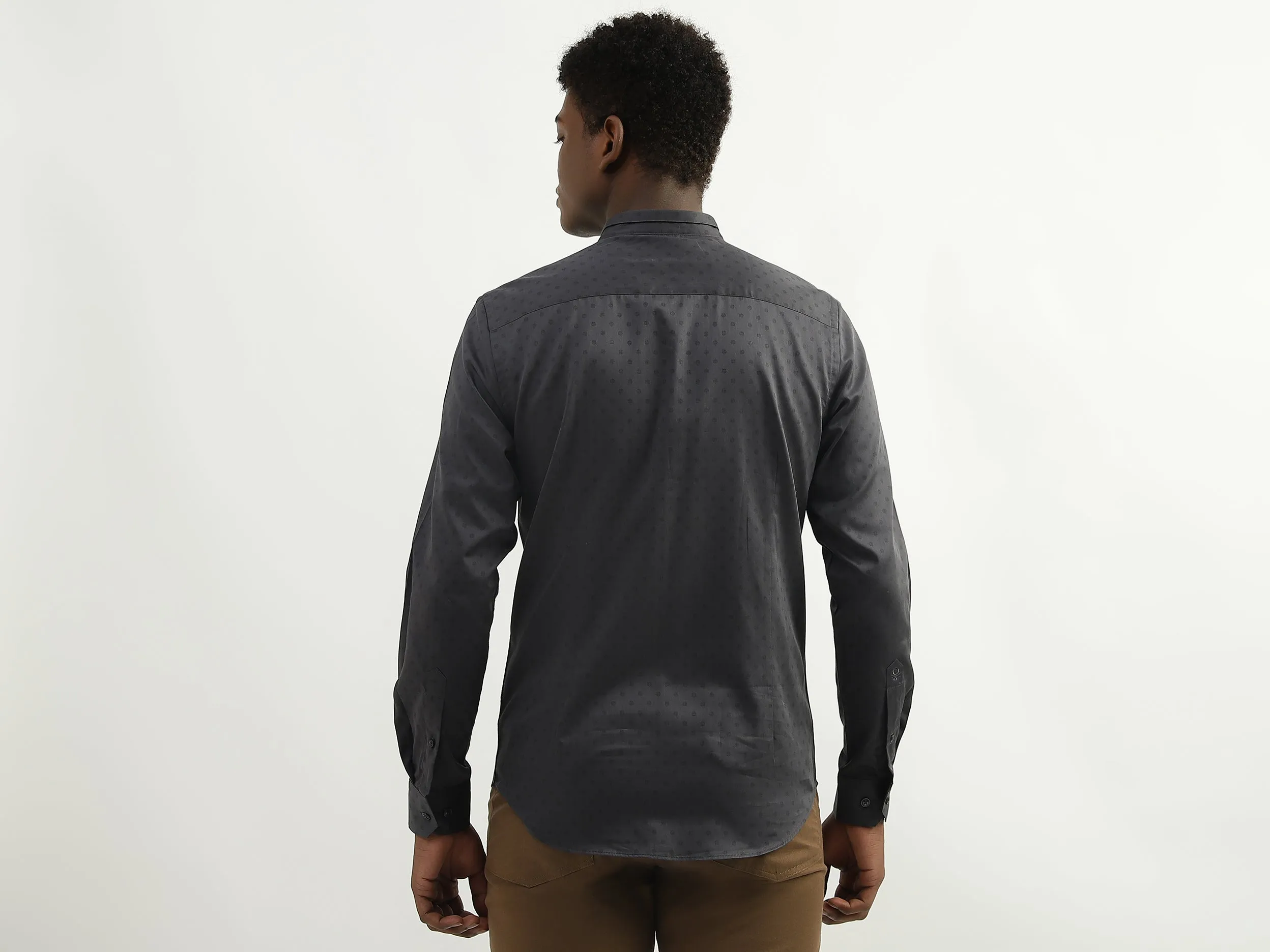Cotton Printed Slim Collar Mens Shirts