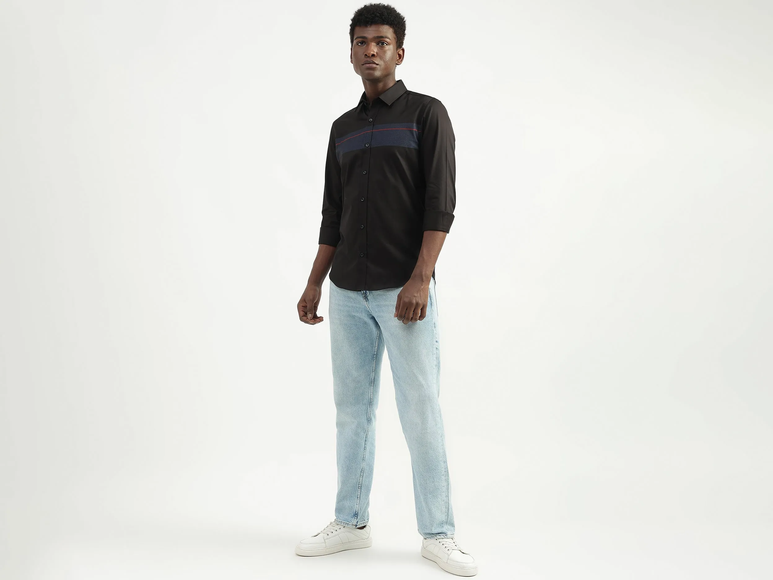 Cotton Striped Spread Collar Mens Shirts