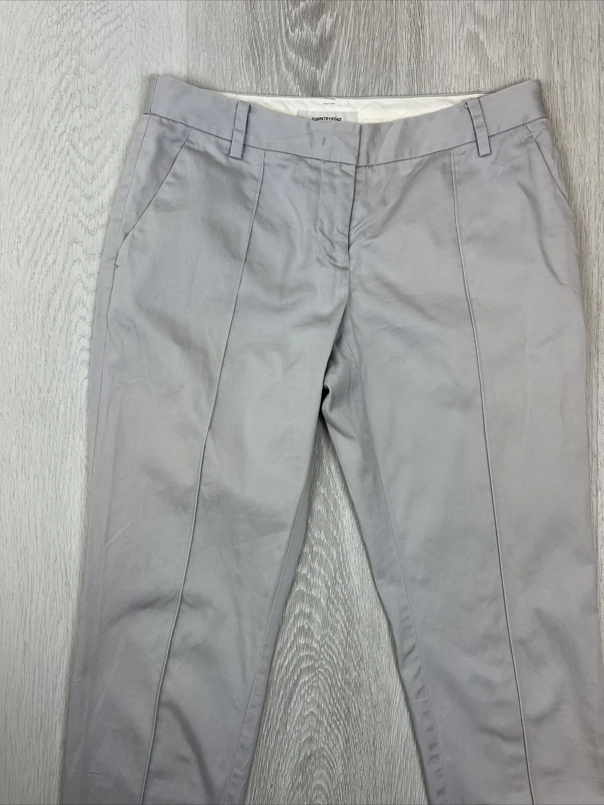 Country Road Womens Grey Slim Dress Chinos Size 4