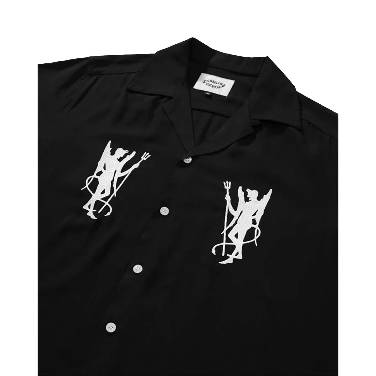 Crawling Death - Devils Embroidered Shirt Black