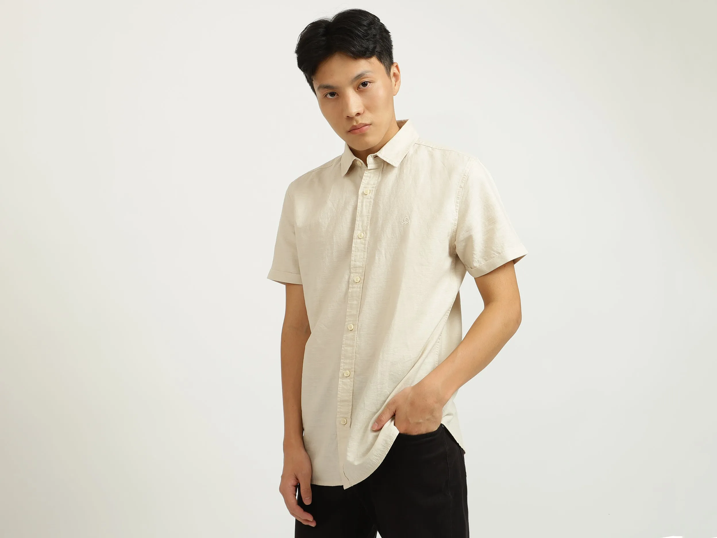 Cream Linen Shirt