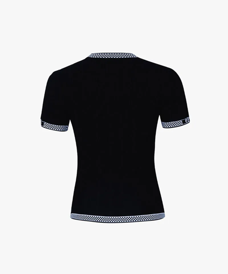 CREVE NINE: Round Ribbed Knitwear - Black