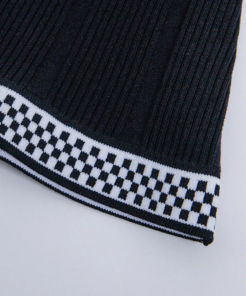 CREVE NINE: Round Ribbed Knitwear - Black
