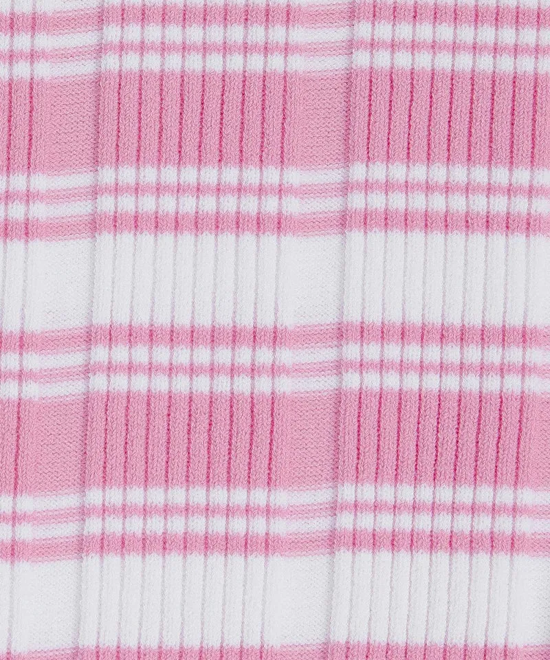 CREVE NINE: Striped Rib Knit - Light Pink