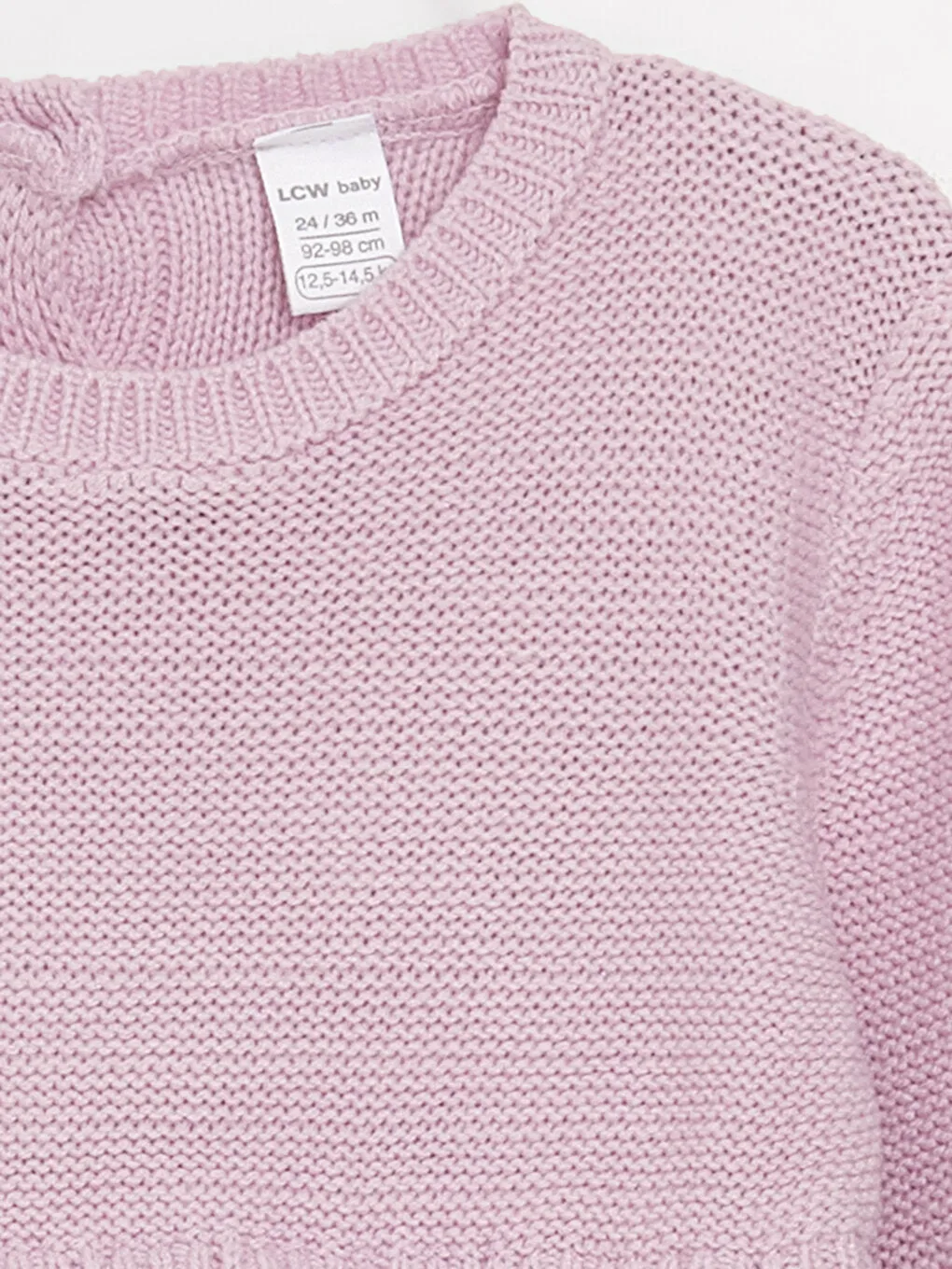 Crew Neck Long Sleeve Cotton Baby Girl Dress