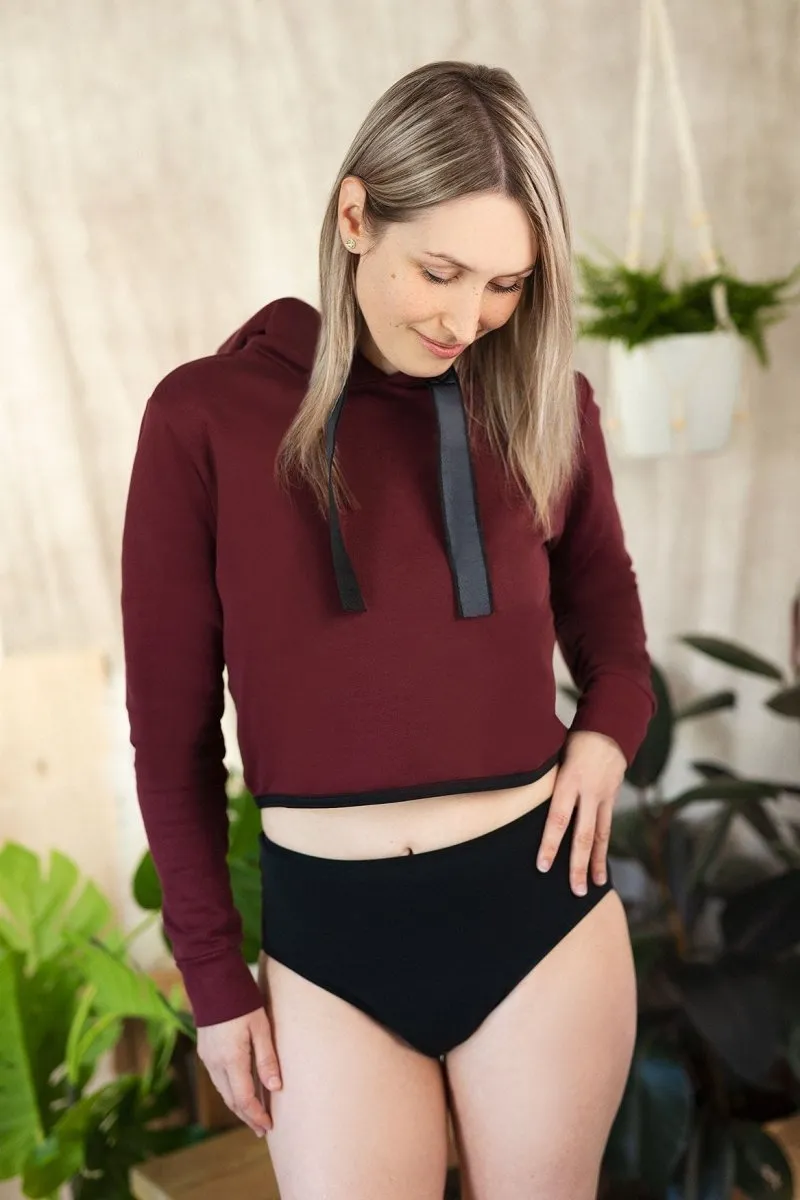 Culotte Menstruelle Taille Haute   Gris high-rise