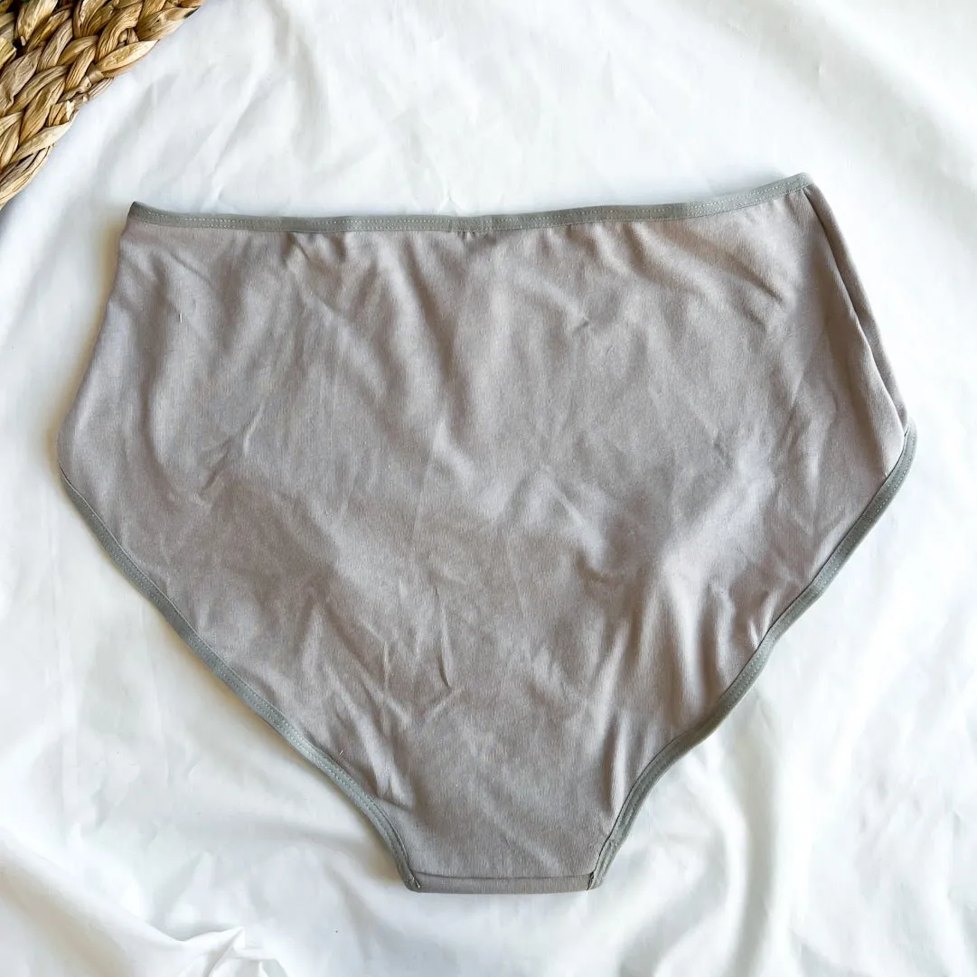 Culotte Menstruelle Taille Haute   Gris high-rise