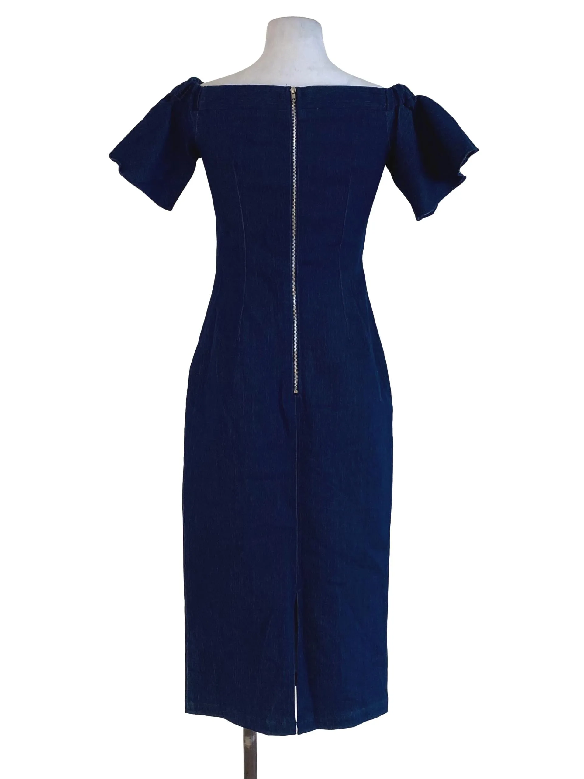 Dark Blue Jeans Sheath Dress