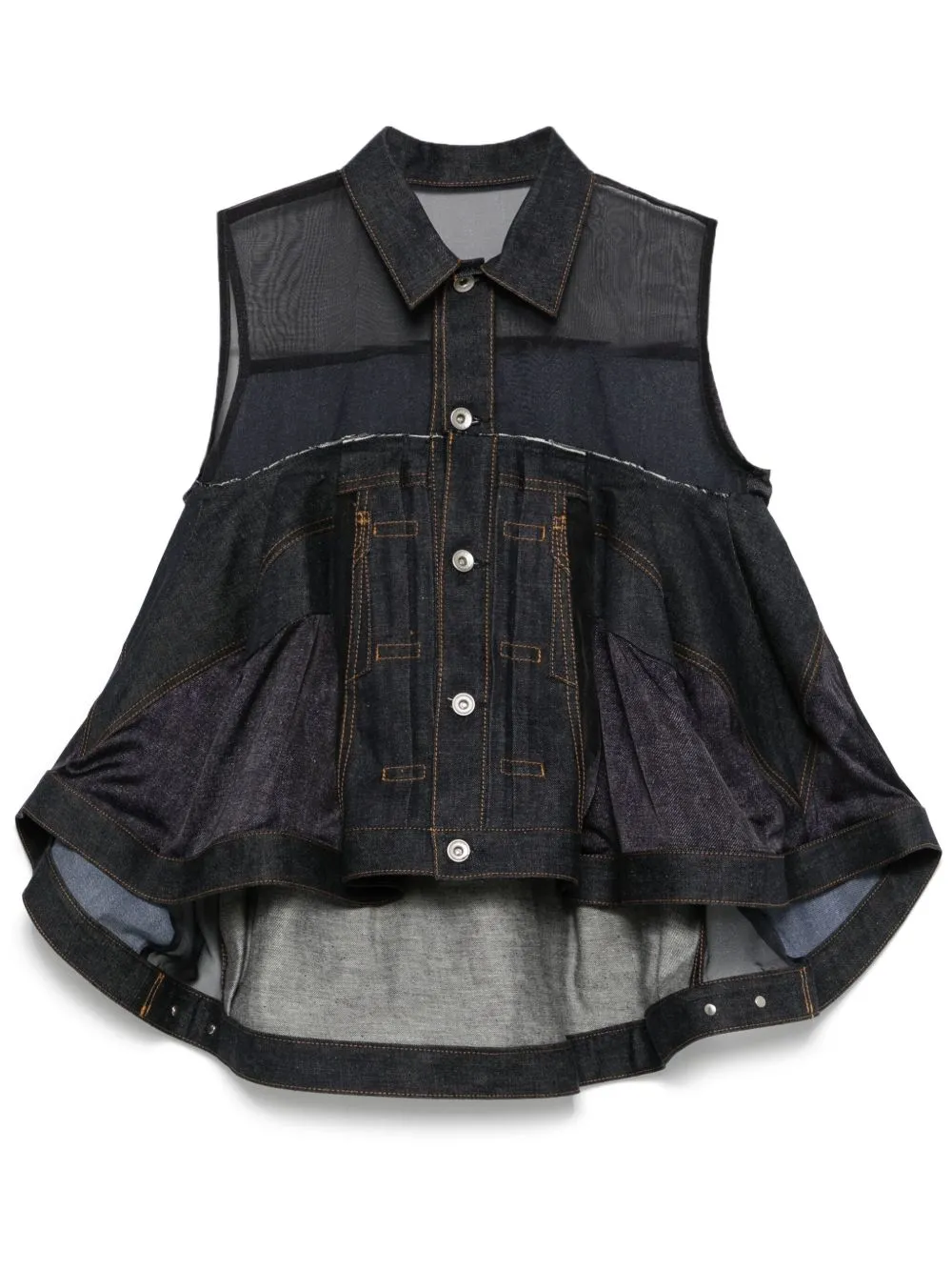 Denim mix shirt