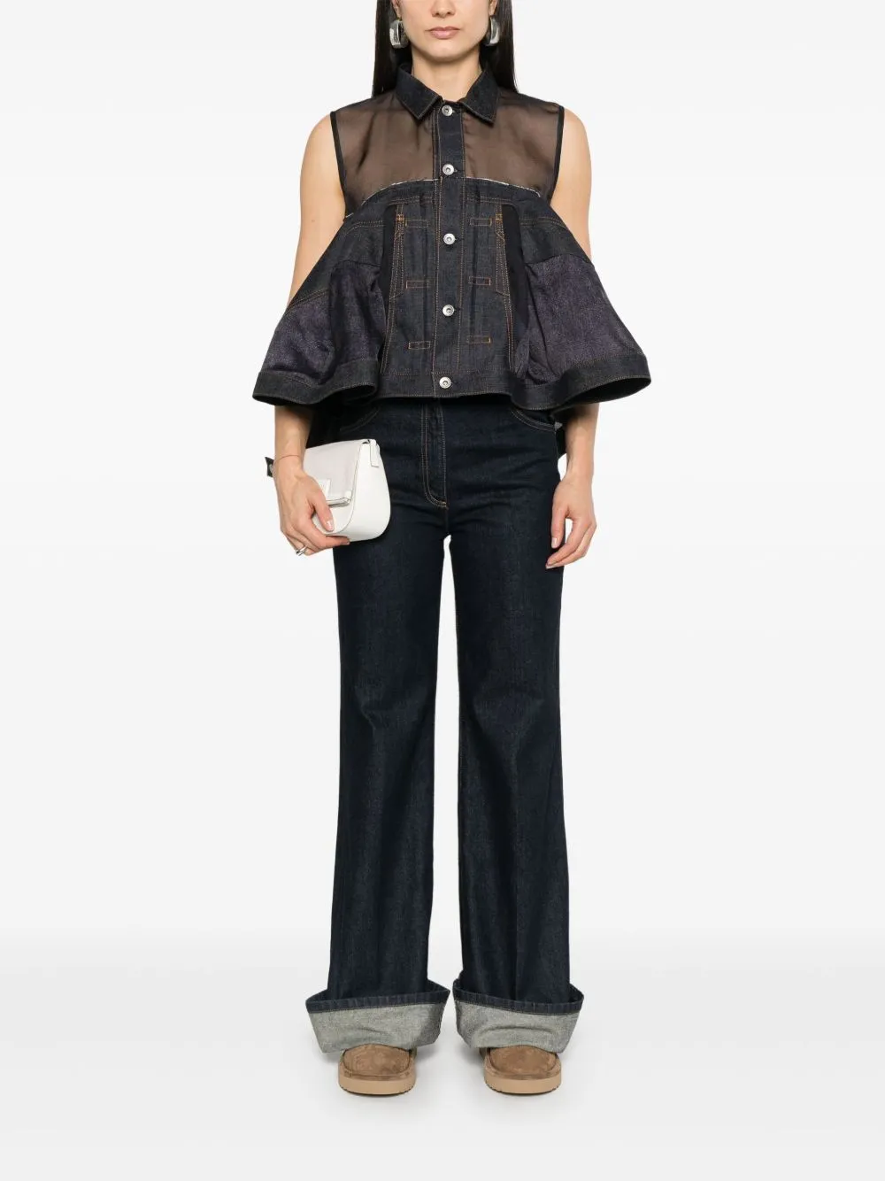 Denim mix shirt