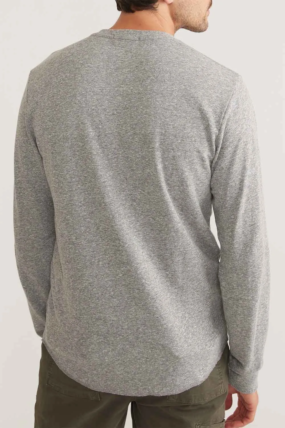 DOUBLE KNIT HENLEY Heather Grey
