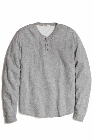 DOUBLE KNIT HENLEY Heather Grey