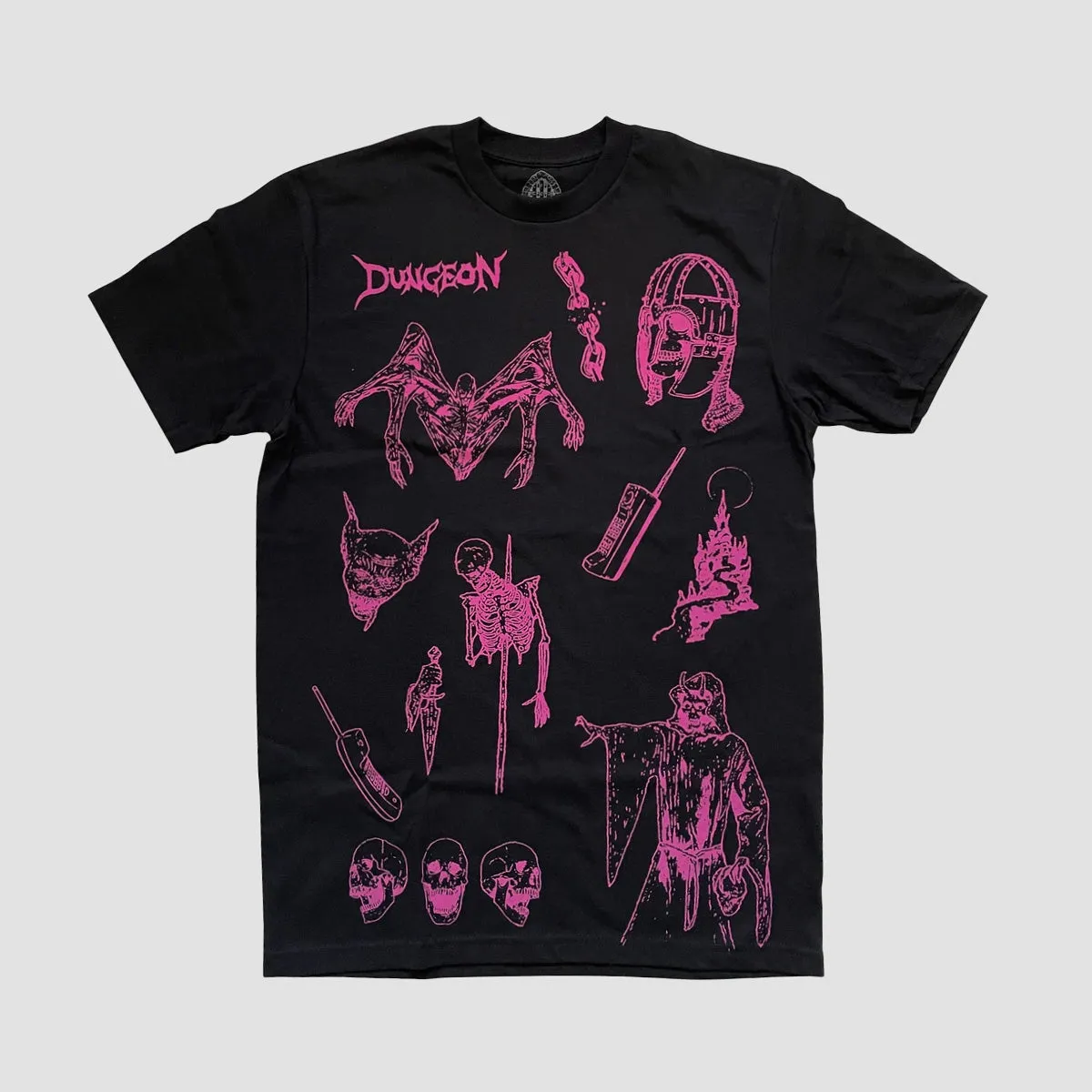 Dungeon Tales Of Mystery T-Shirt Black/Neon Pink