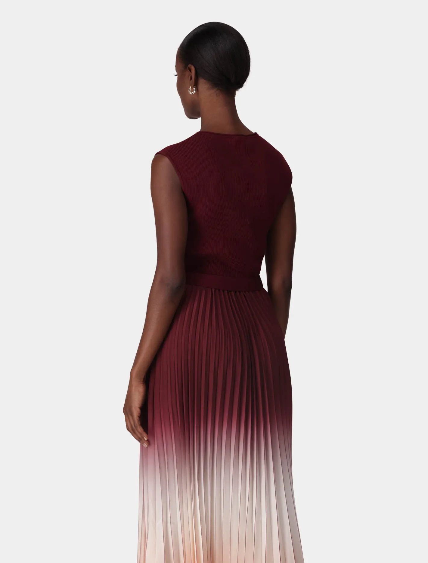 Elsie Ombre Pleat Midi Dress
