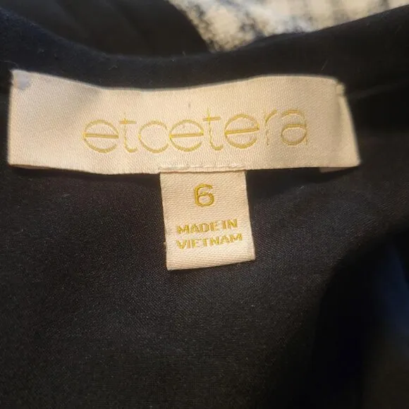 Etcetera Black &amp; White Tweed Dress