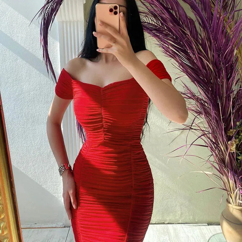 Evening Midi Bodycon Elegant Dress