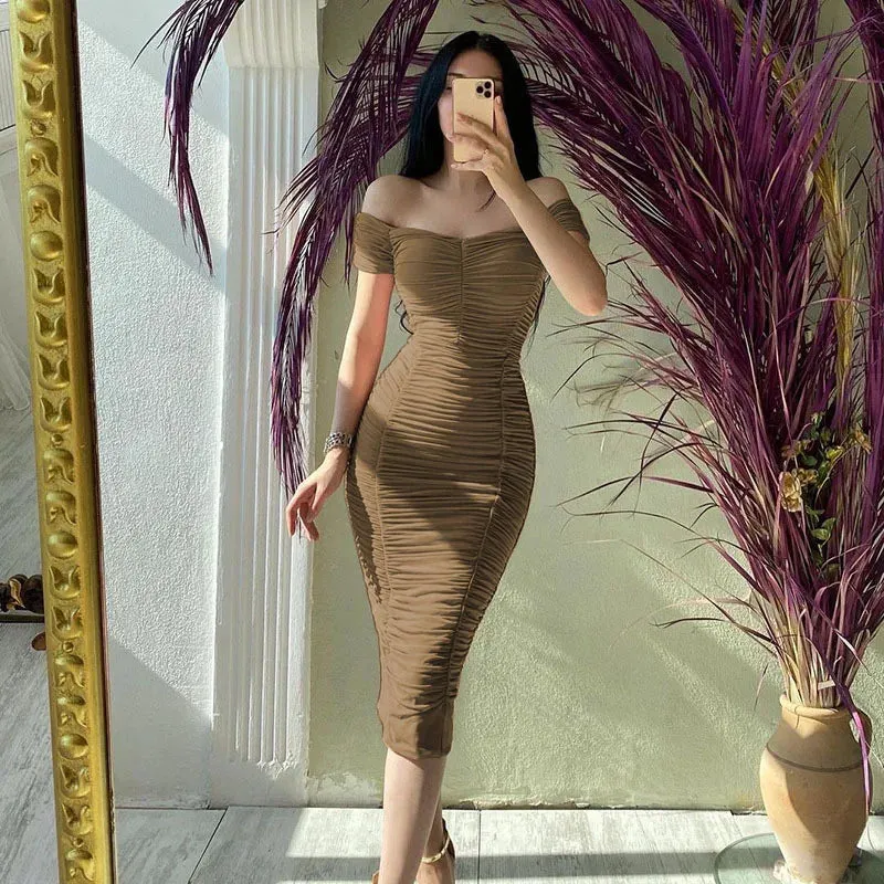 Evening Midi Bodycon Elegant Dress