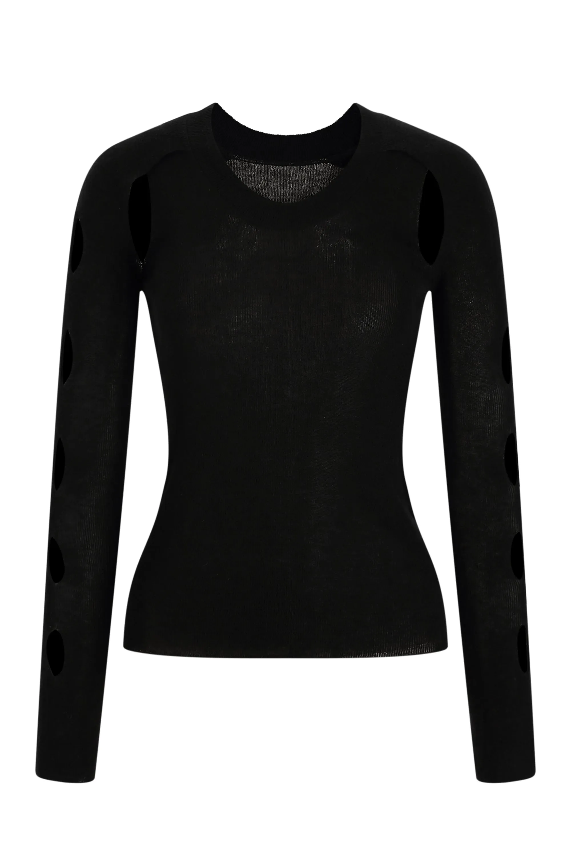 Feisty Cutout Wool Blend Top