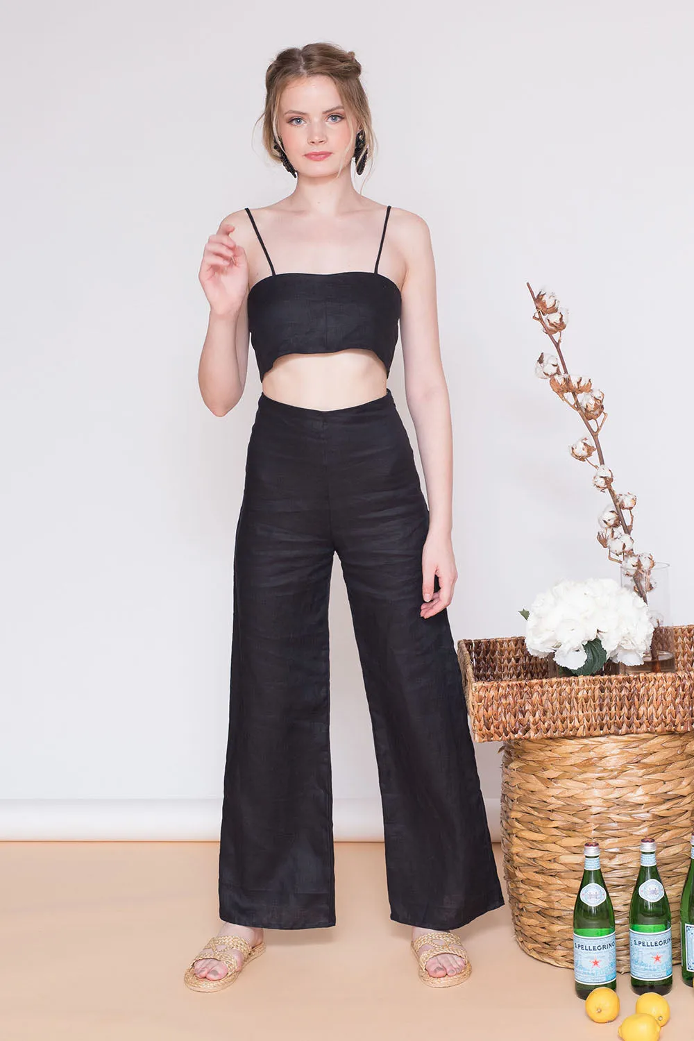 FIJI Culottes (Black Linen)