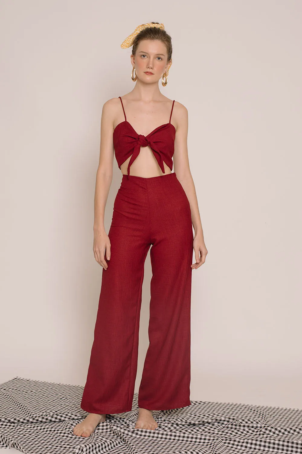 FIJI Culottes (Maroon Crepe)