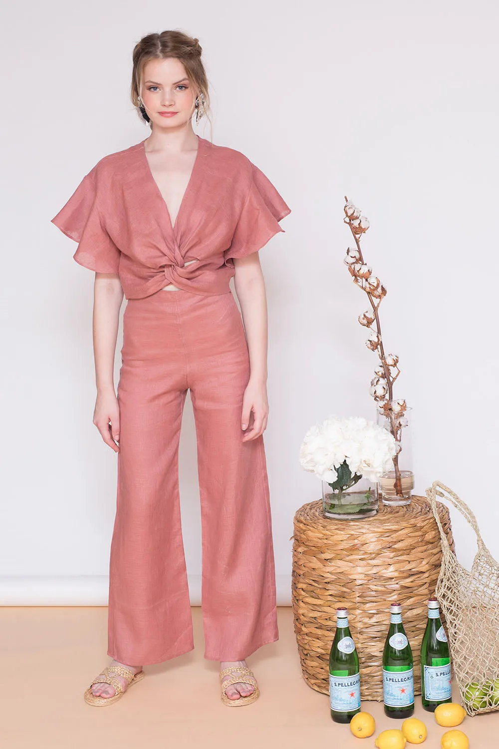 FIJI Culottes (Old Rose Crepe)