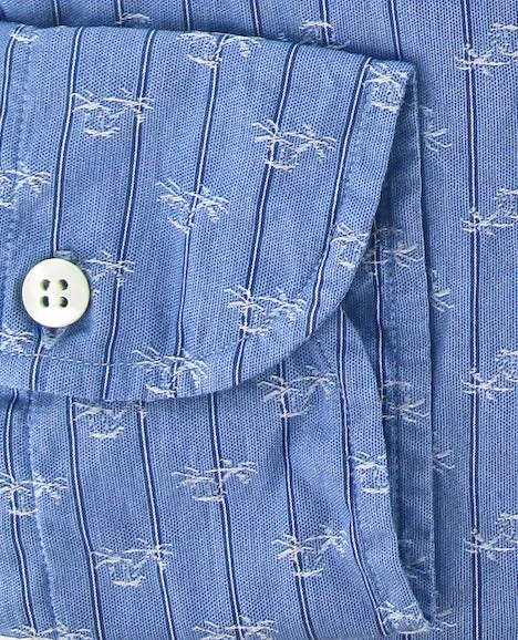 Finamore Napoli Blue Button-Front Shirt – Size: Small US