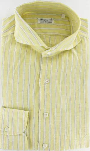 Finamore Napoli Yellow Button-Front Shirt – Size: Large US