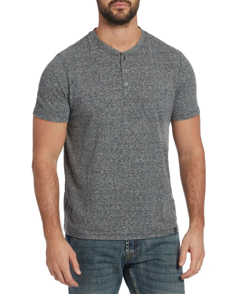 Flag & Anthem Window Short-Sleeve Snowy Stripe Henley