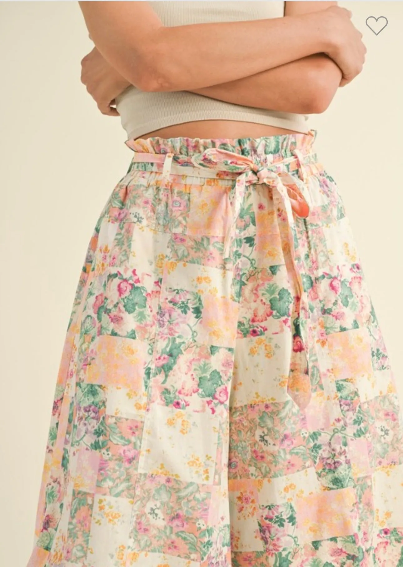Floral Patchwork Print Pants
