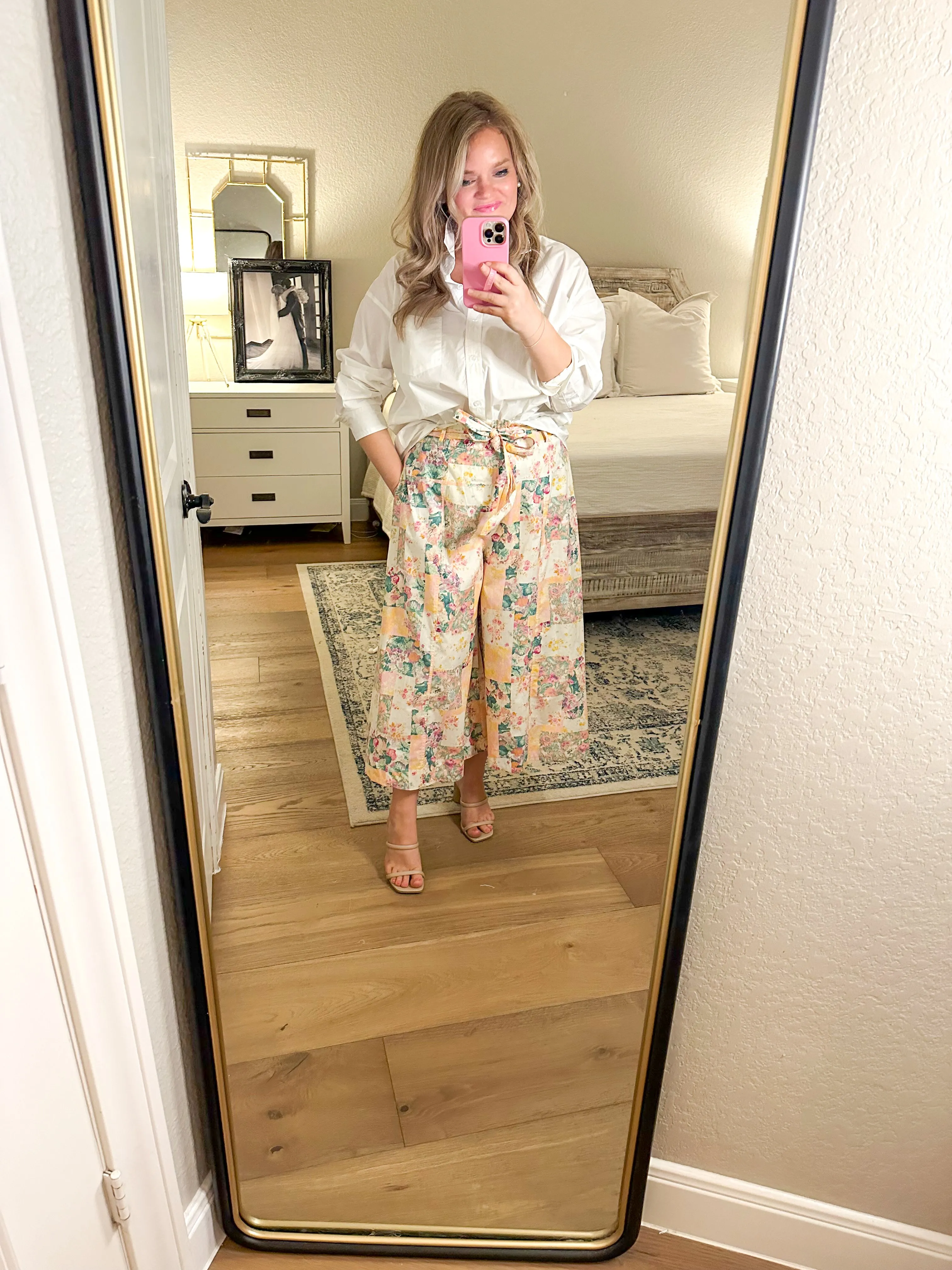 Floral Patchwork Print Pants
