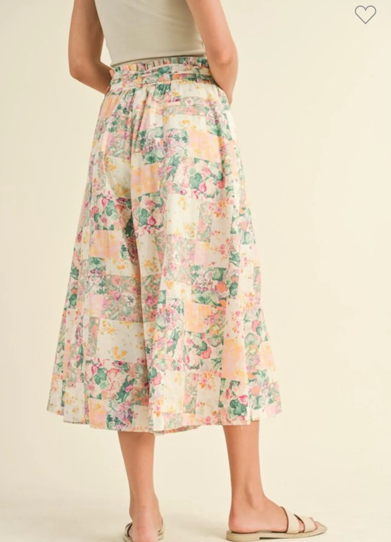 Floral Patchwork Print Pants