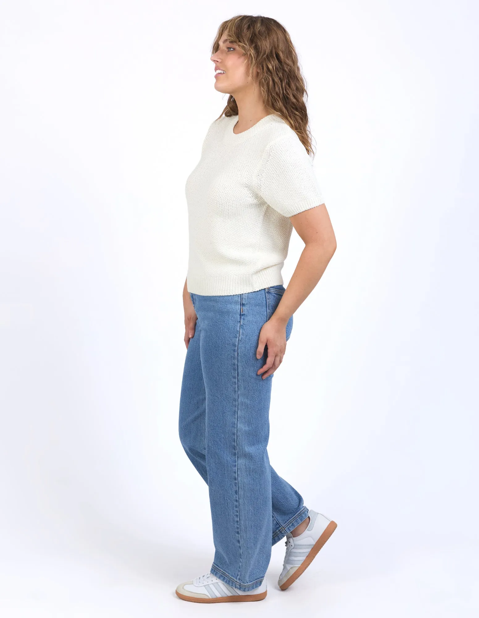 Foxwood II BLAIR Short Sleeve Knit - vintage white
